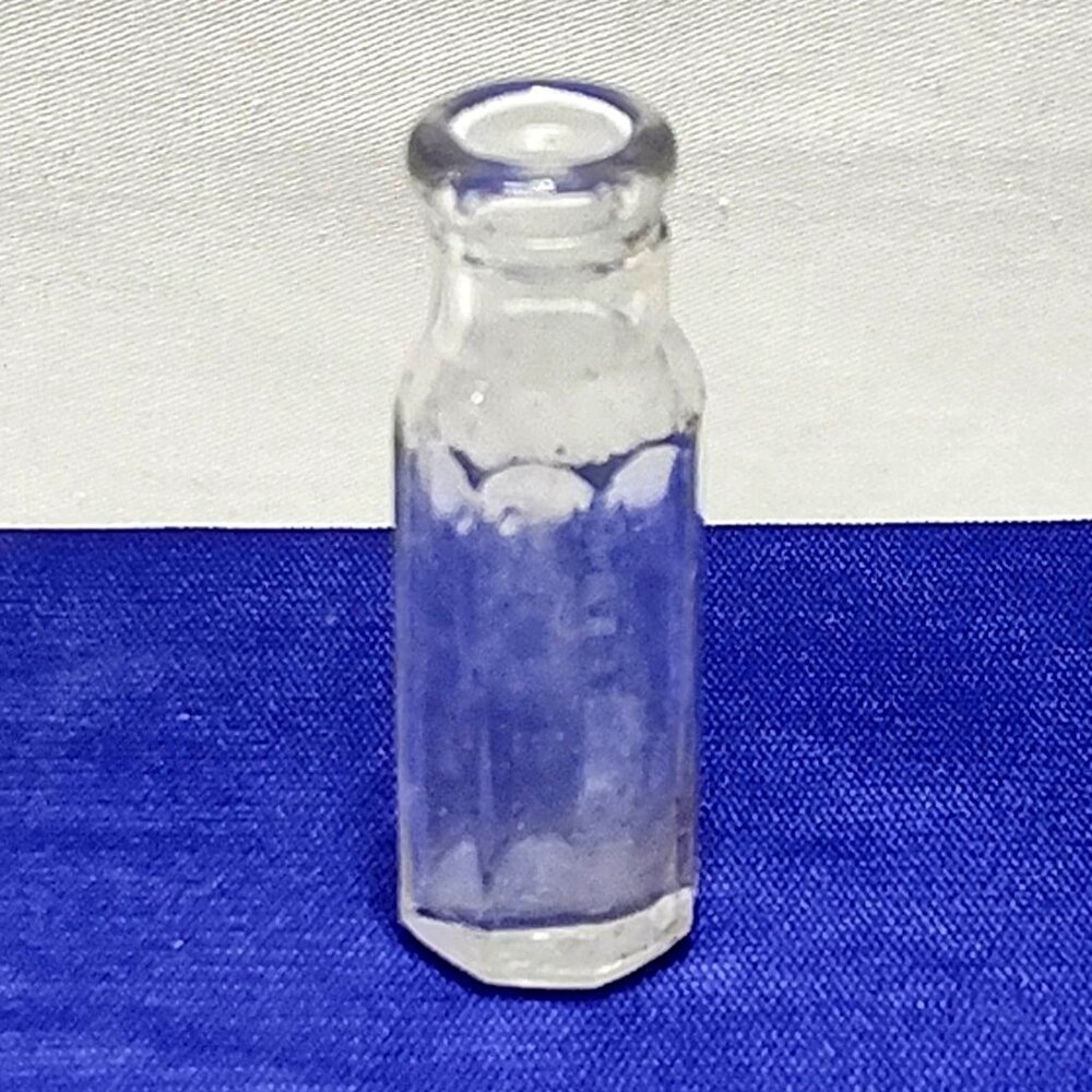 Owens Apothecary Medicine Eight-Sided Bottle Clear Circa 1900s Antique Vintage